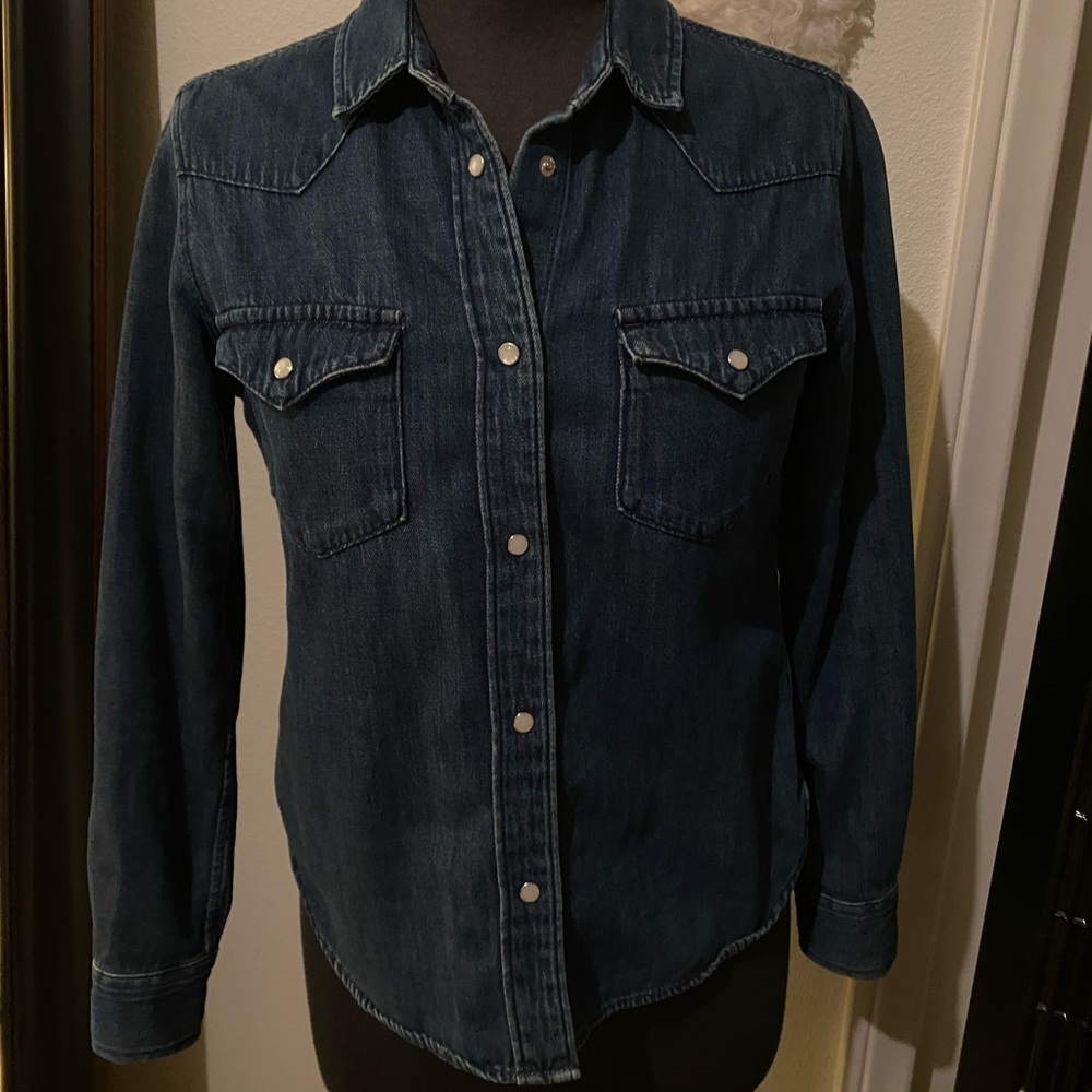 Azul by Moussey Japanese Denim Button up Size M